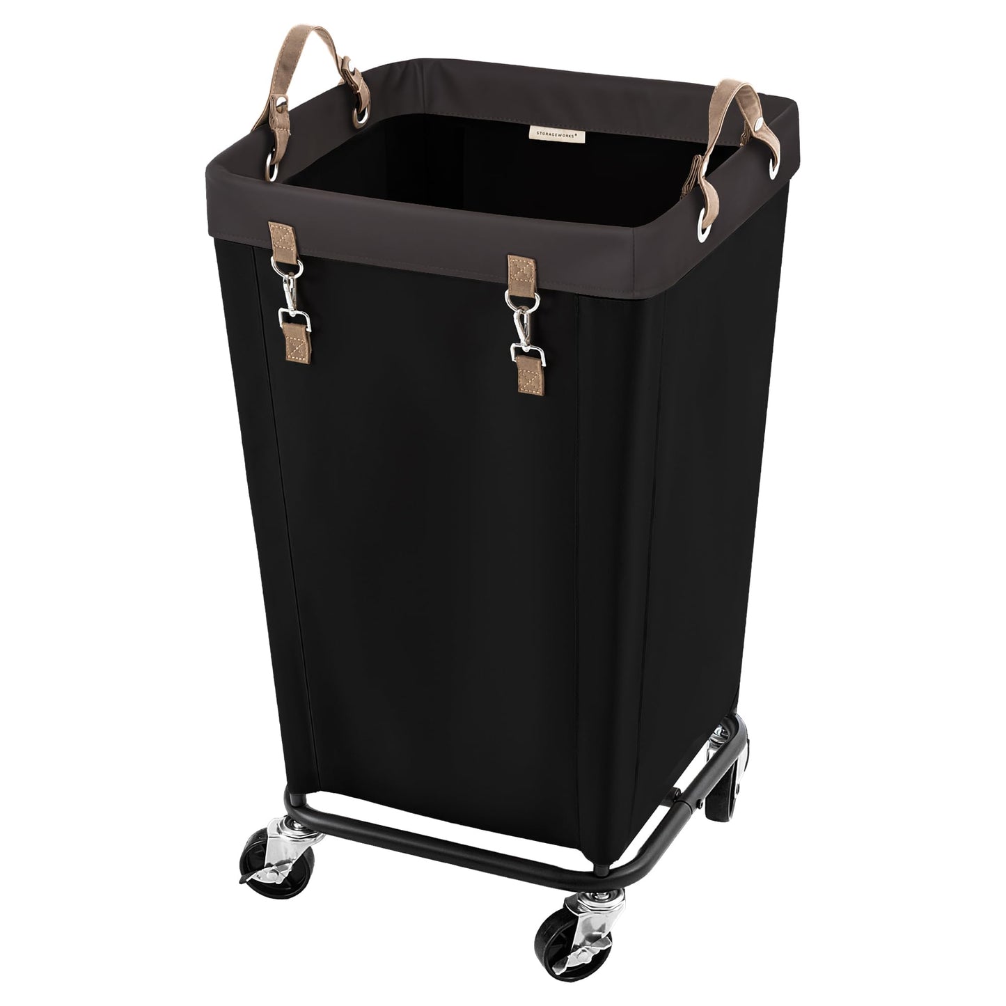 Large Laundry Hamper with Wheels, Rolling Clothes Basket