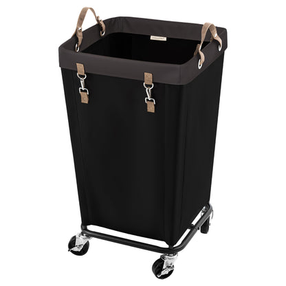 Large Laundry Hamper with Wheels, Rolling Clothes Basket
