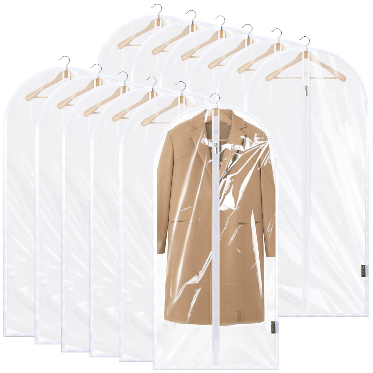 Translucent Garment Bags for Closet Clothes Storage