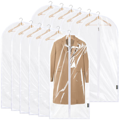 Translucent Garment Bags for Closet Clothes Storage