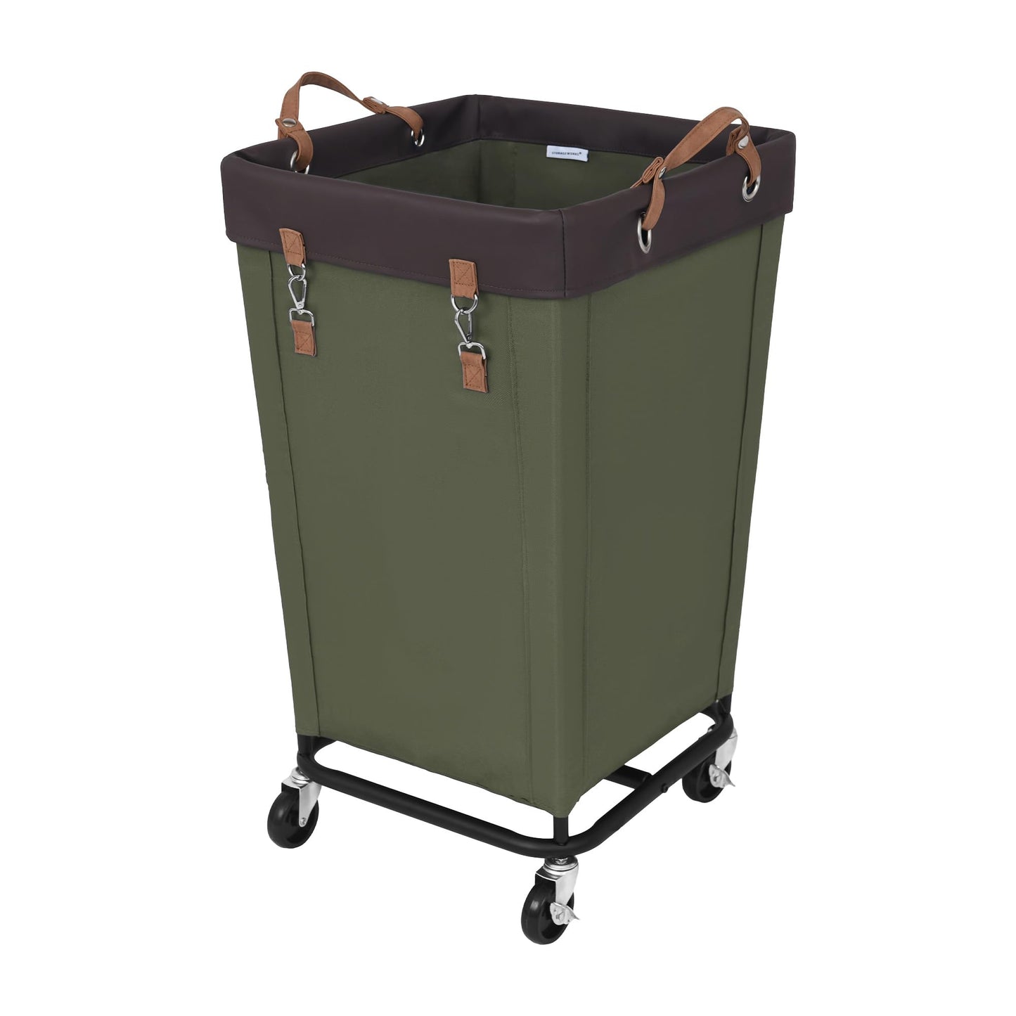 Large Laundry Hamper with Wheels, Rolling Clothes Basket