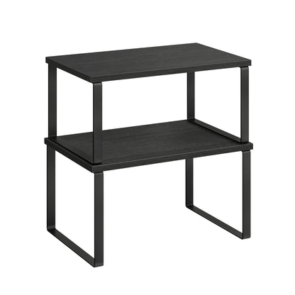 Cabinet Organizer Shelf Set, Expandable Kitchen Storage Rack