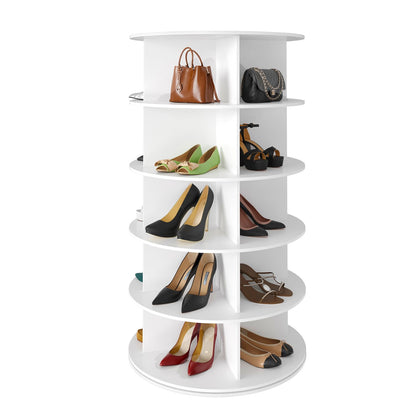 7 Tier Rotating Shoe Rack Tower, 360° Spinning Shoe Organizer
