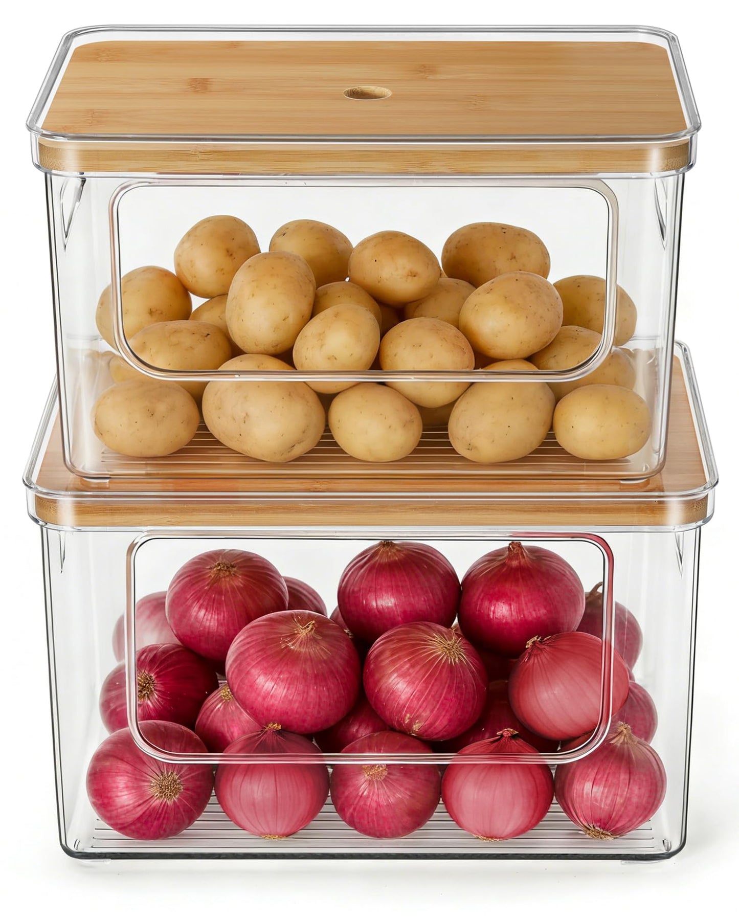 Hudgan Potato and Onion Storage Bin for Pantry Organizers