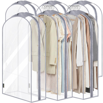 Translucent Garment Bags for Closet Clothes Storage