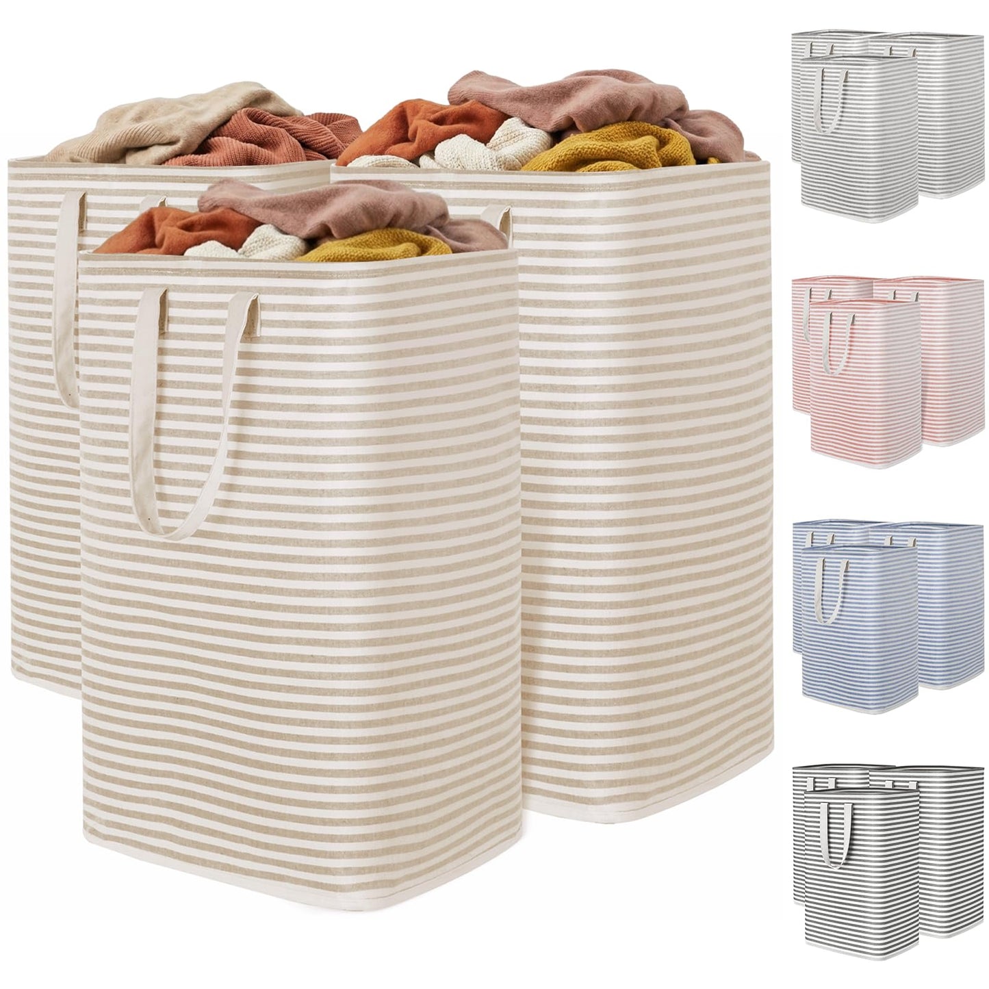 Collapsible Laundry Hamper, Waterproof Clothes Storage Basket
