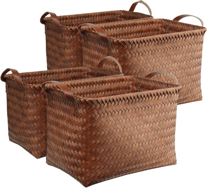 Handwoven Laundry Basket, Large Wicker Storage Hamper