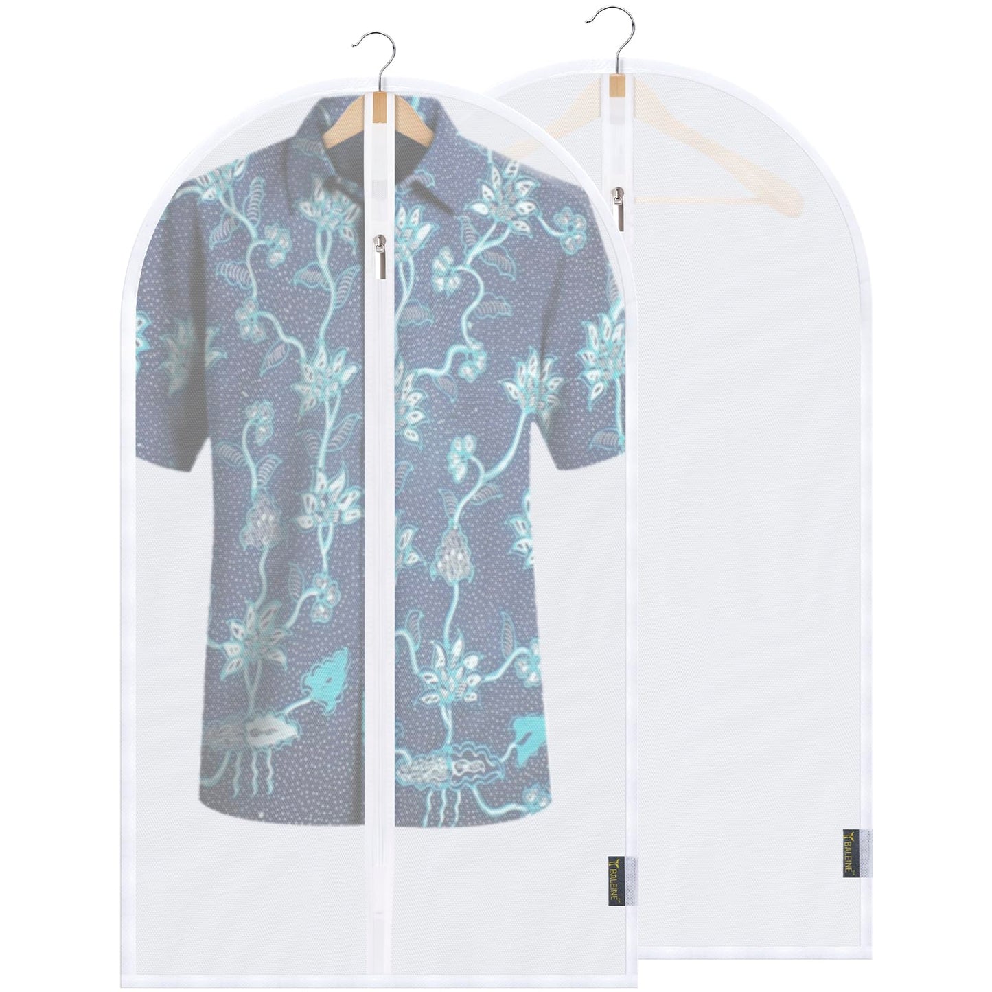 Translucent Garment Bags for Closet Clothes Storage