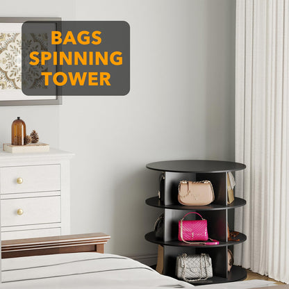 7 Tier Rotating Shoe Rack Tower, 360° Spinning Shoe Organizer