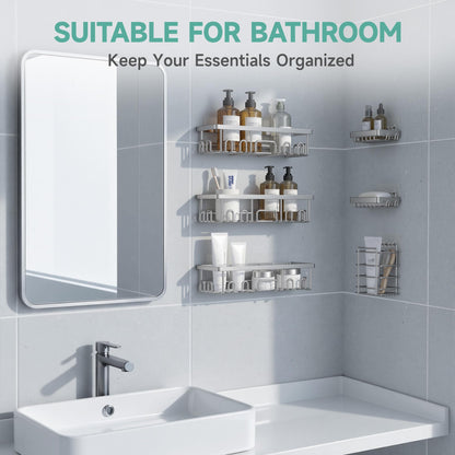 Wall Mounted Shower Caddy Set with Soap Dish and Holder