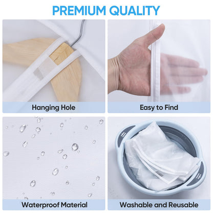 Translucent Garment Bags for Closet Clothes Storage