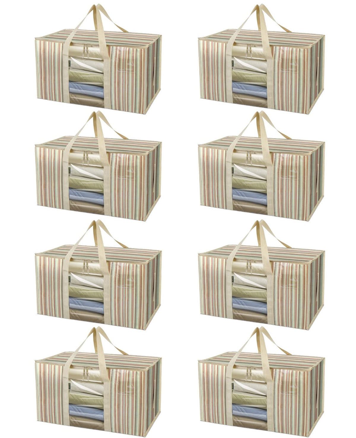 Clear Oversized Storage Bags with Reinforced Handles for Moving
