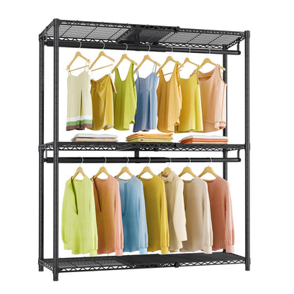 Expandable Clothes Rack with Adjustable Closet Storage System