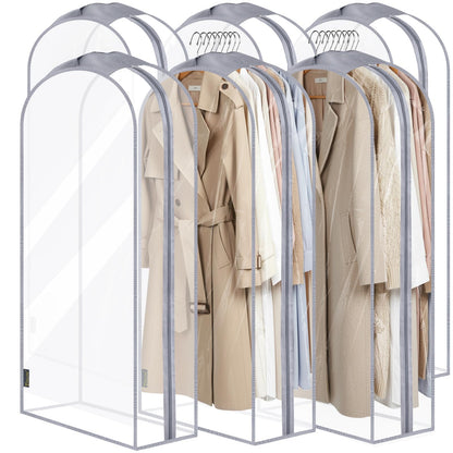 Translucent Garment Bags for Closet Clothes Storage