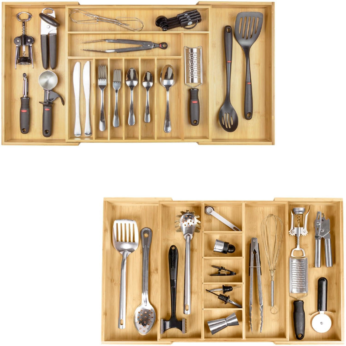 Expandable Silverware Organizer, Adjustable Utensil Tray