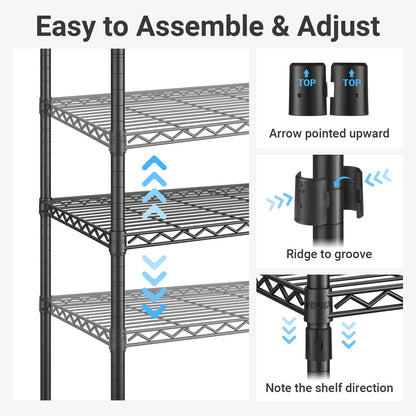 Expandable Clothes Rack with Adjustable Closet Storage System