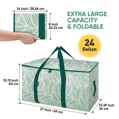 Clear Oversized Storage Bags with Reinforced Handles for Moving