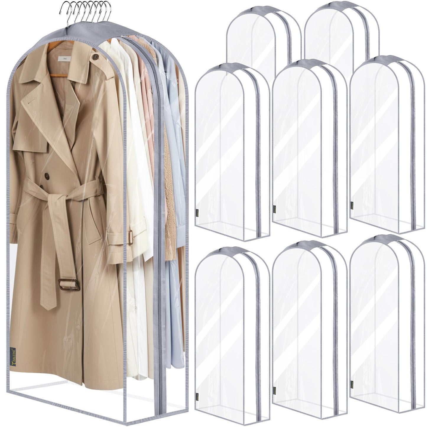 Translucent Garment Bags for Closet Clothes Storage
