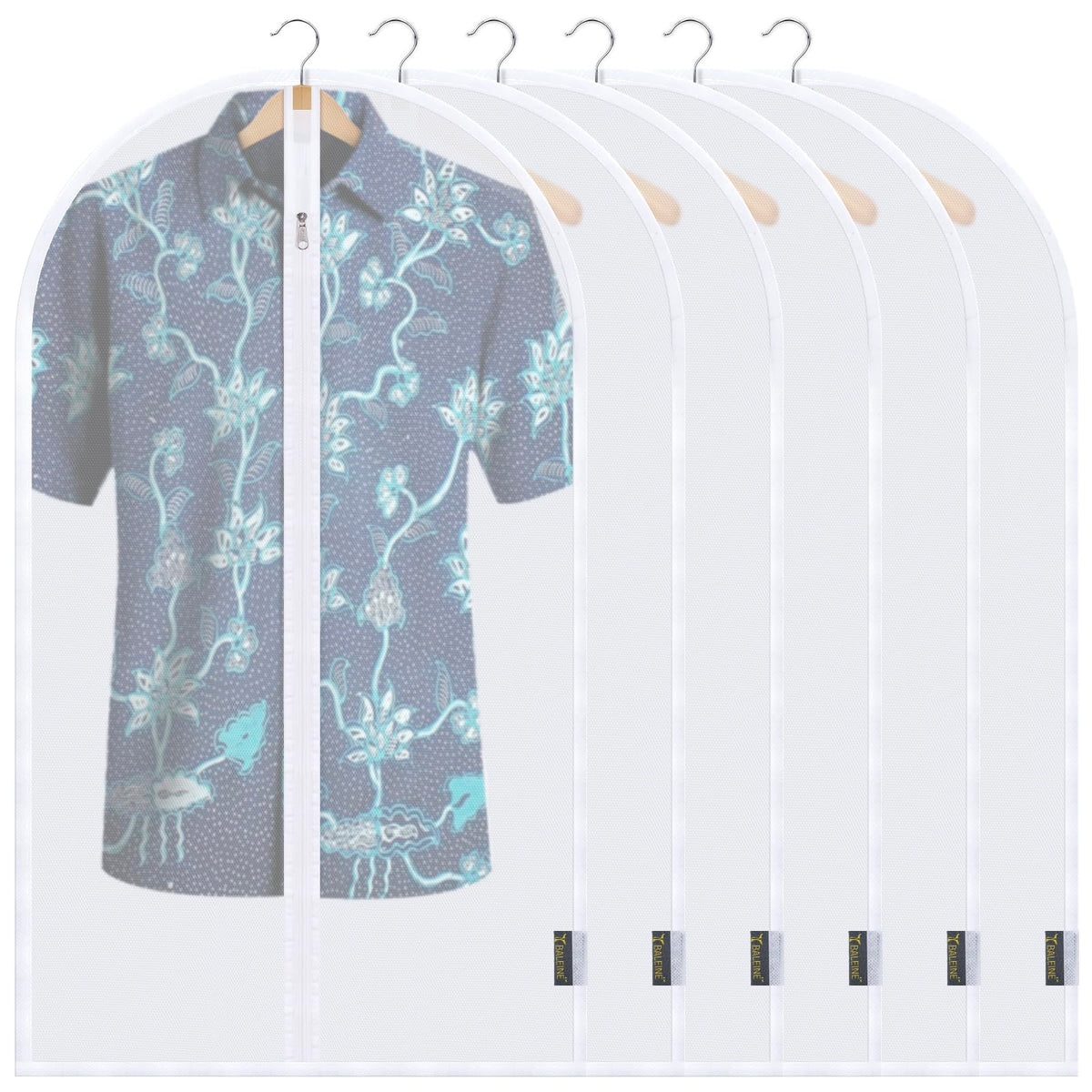 Translucent Garment Bags for Closet Clothes Storage