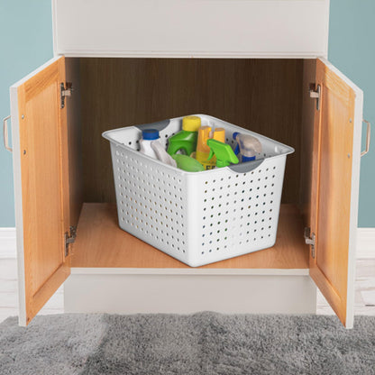 Open Plastic Storage Baskets, Classic Organizer Bins