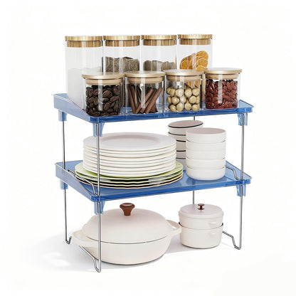 STARLATTA Acrylic Cabinet Organizer Shelf, Stackable Kitchen Counter Shelves,Spice Rack,Countertop Organizers,Clear Plastic Storage Organization for Makeup，Bathroom,Cupboard,Desk,Pantry