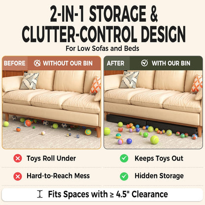 Under Bed Storage Containers with Wheels, Rolling Storage Drawers