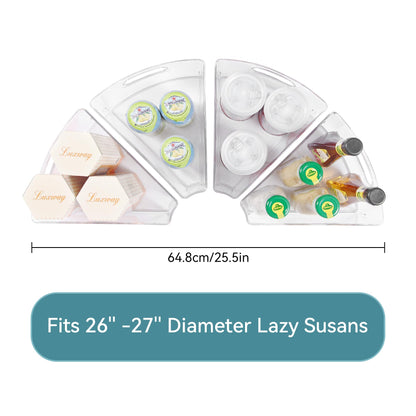 Oubonun Lazy Susan Organizers,Kitchen Storage Organizer Transparent Container Bins