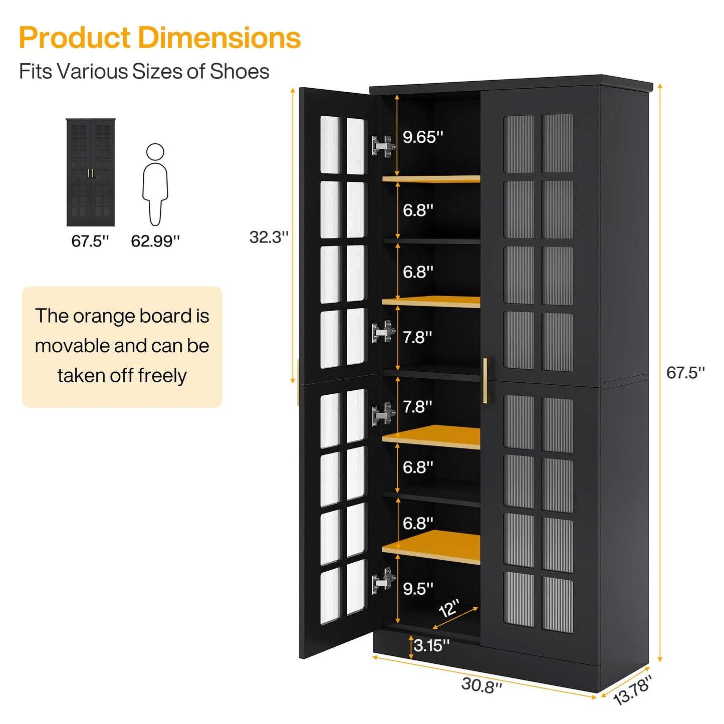 Tribesigns Tall Shoe Cabinet