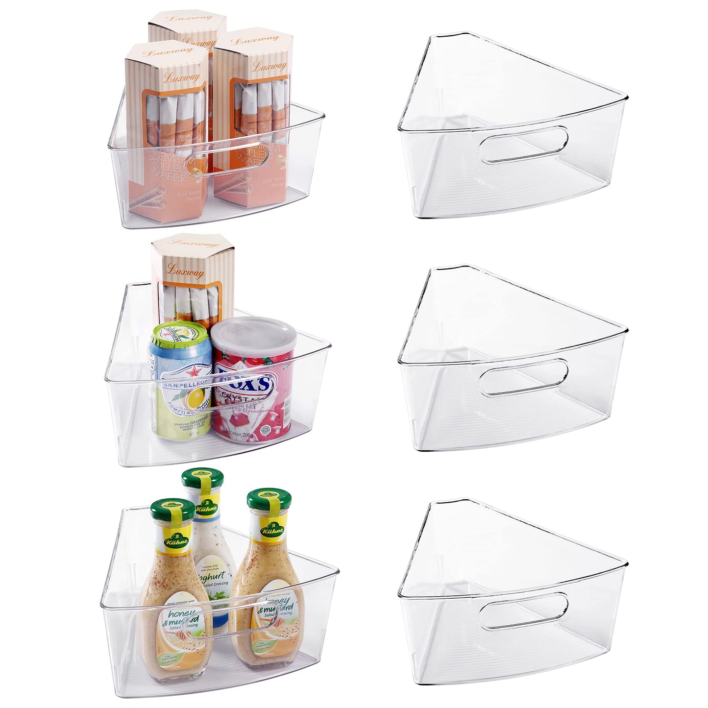 Oubonun Lazy Susan Organizers,Kitchen Storage Organizer Transparent Container Bins