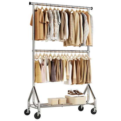 HYSEYY 1319 Double Rods Clothes Rack