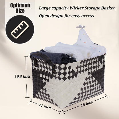 Handwoven Laundry Basket, Large Wicker Storage Hamper