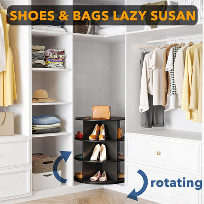 7 Tier Rotating Shoe Rack Tower, 360° Spinning Shoe Organizer