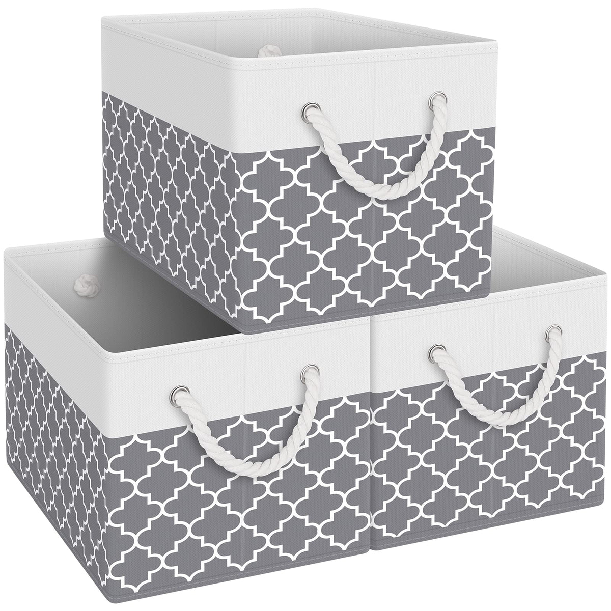 Foldable Storage Baskets with Handles, Large Organizer Bins