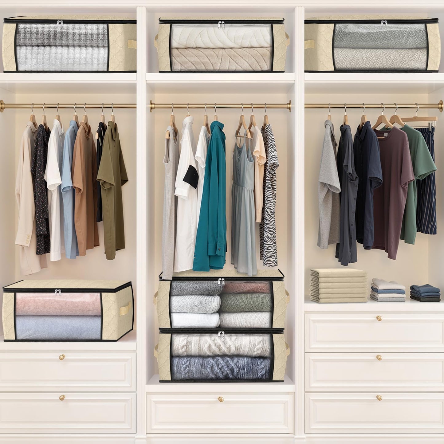 Foldable Clothes Storage Bags for Bedroom Organization