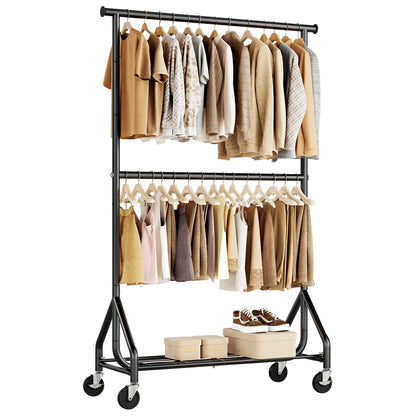 HYSEYY 1319 Double Rods Clothes Rack