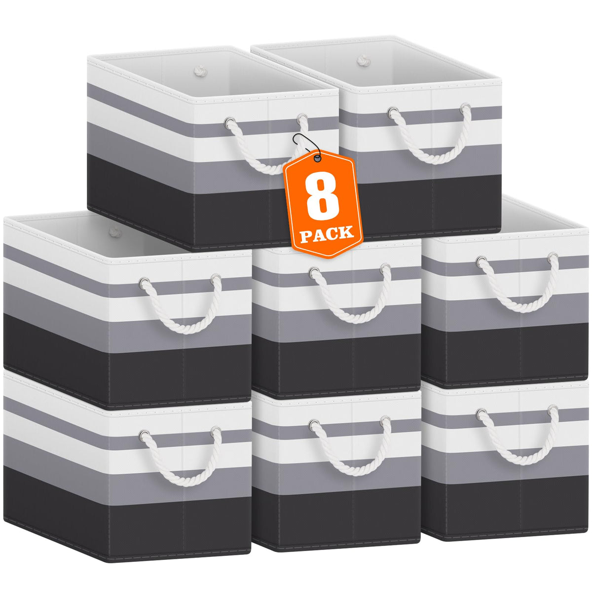 Foldable Storage Baskets with Handles, Large Organizer Bins