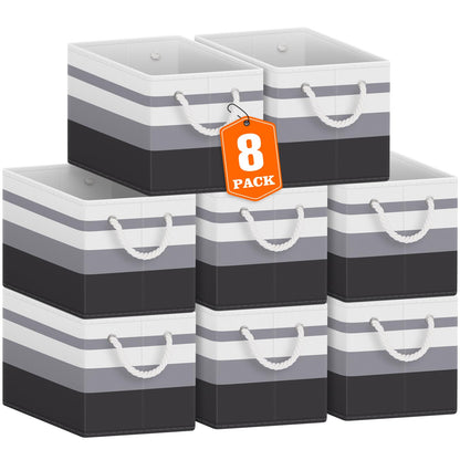 Foldable Storage Baskets with Handles, Large Organizer Bins