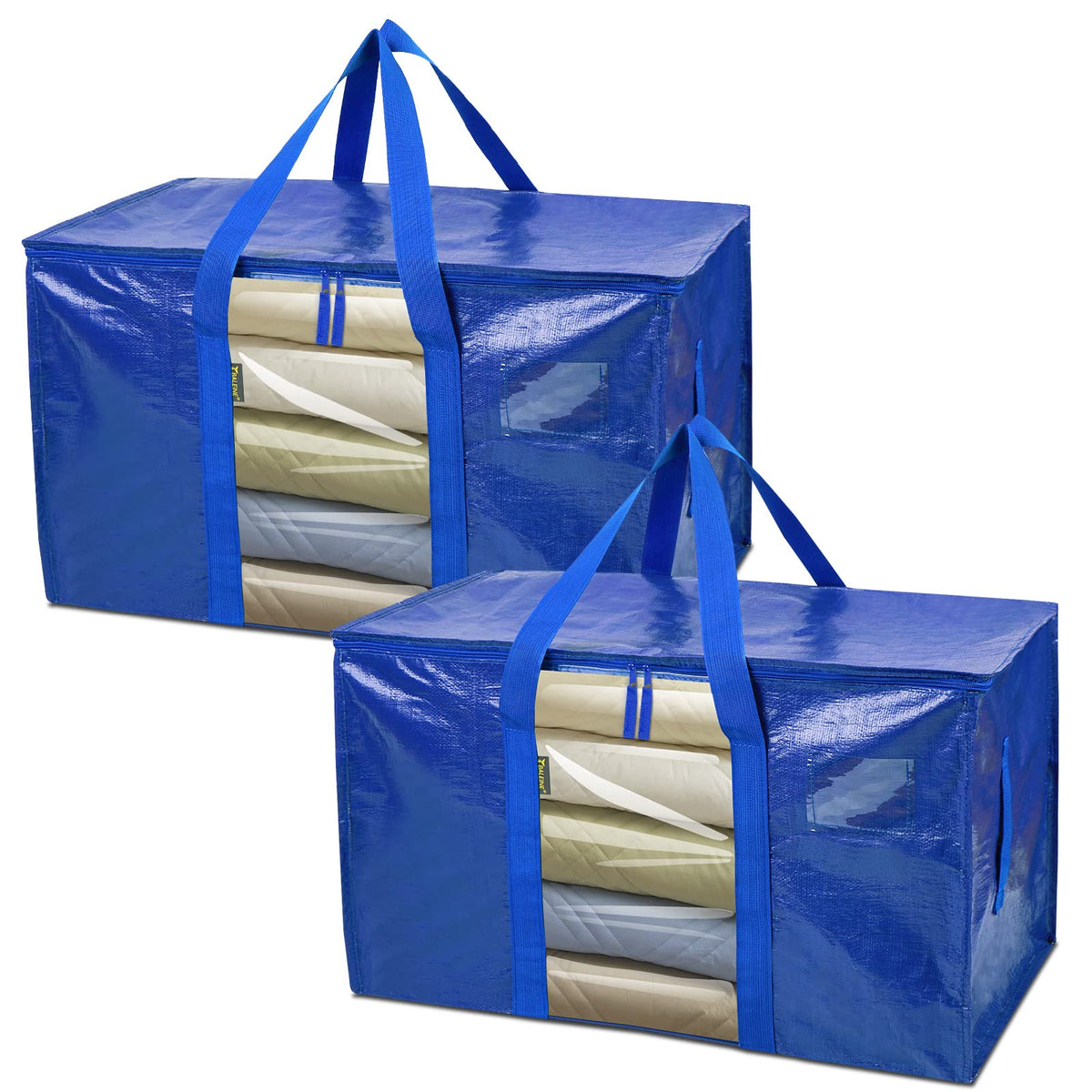 Clear Oversized Storage Bags with Reinforced Handles for Moving
