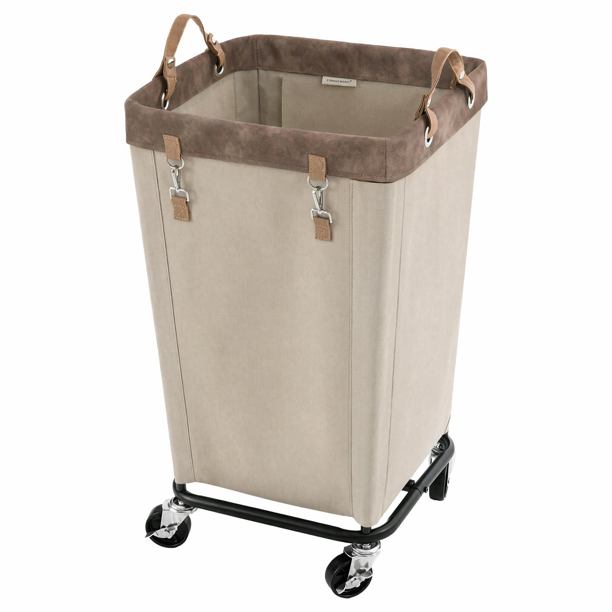 Large Laundry Hamper with Wheels, Rolling Clothes Basket