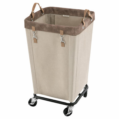 Large Laundry Hamper with Wheels, Rolling Clothes Basket