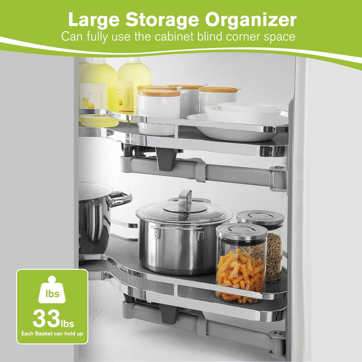 Blind Corner Cabinet Pull Out Organizer