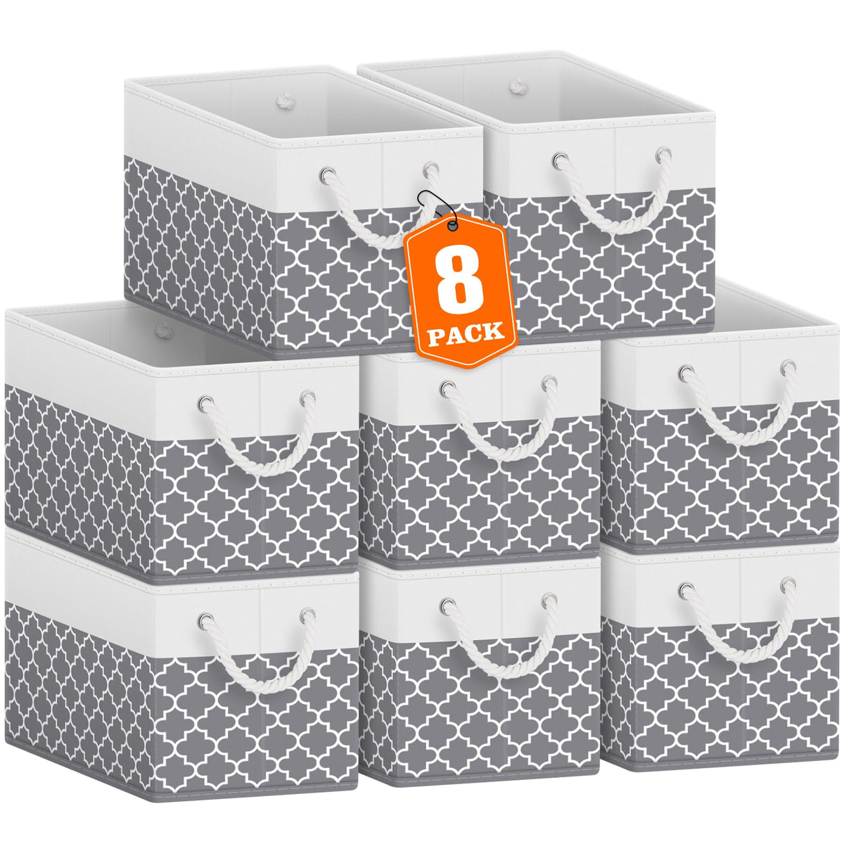Foldable Storage Baskets with Handles, Large Organizer Bins