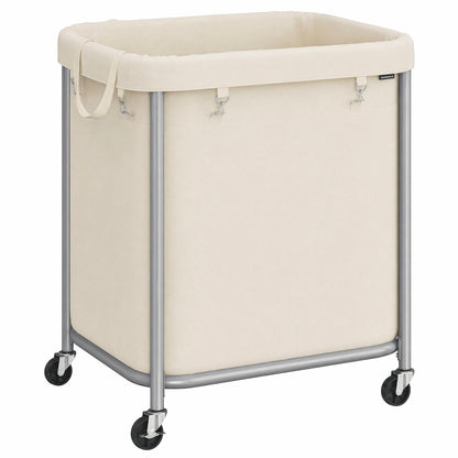 Laundry Basket with Wheels, Steel Frame Removable Bag