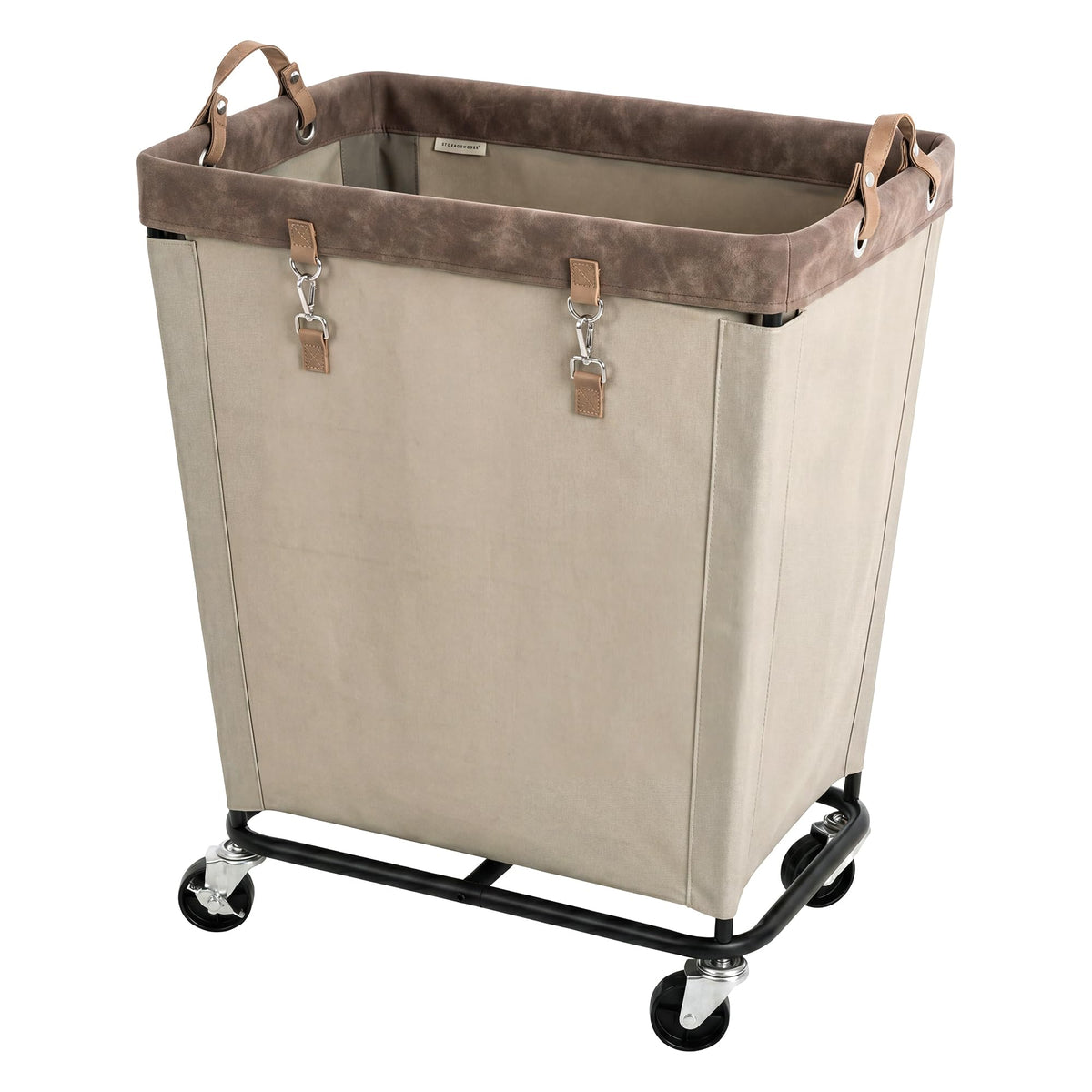 Large Laundry Hamper with Wheels, Rolling Clothes Basket