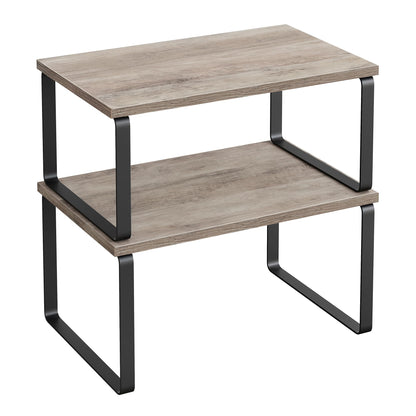Cabinet Organizer Shelf Set, Expandable Kitchen Storage Rack