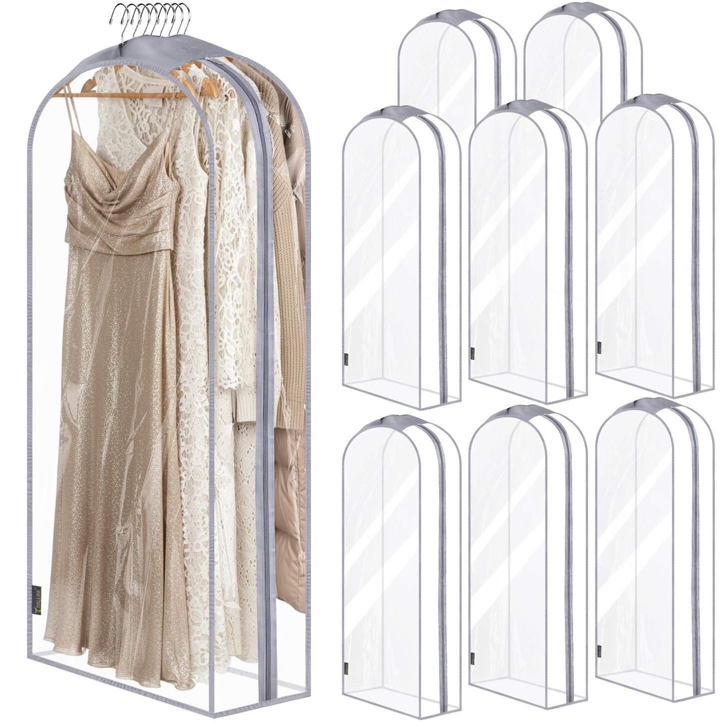 Translucent Garment Bags for Closet Clothes Storage
