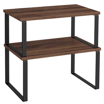 Cabinet Organizer Shelf Set, Expandable Kitchen Storage Rack