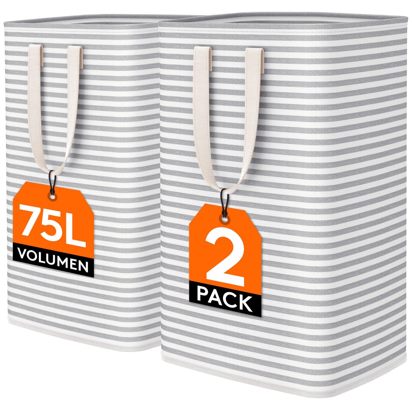 Collapsible Laundry Hamper, Waterproof Clothes Storage Basket