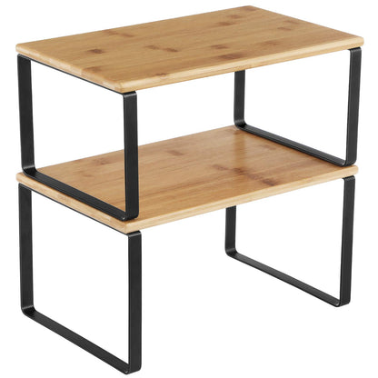 Cabinet Organizer Shelf Set, Expandable Kitchen Storage Rack