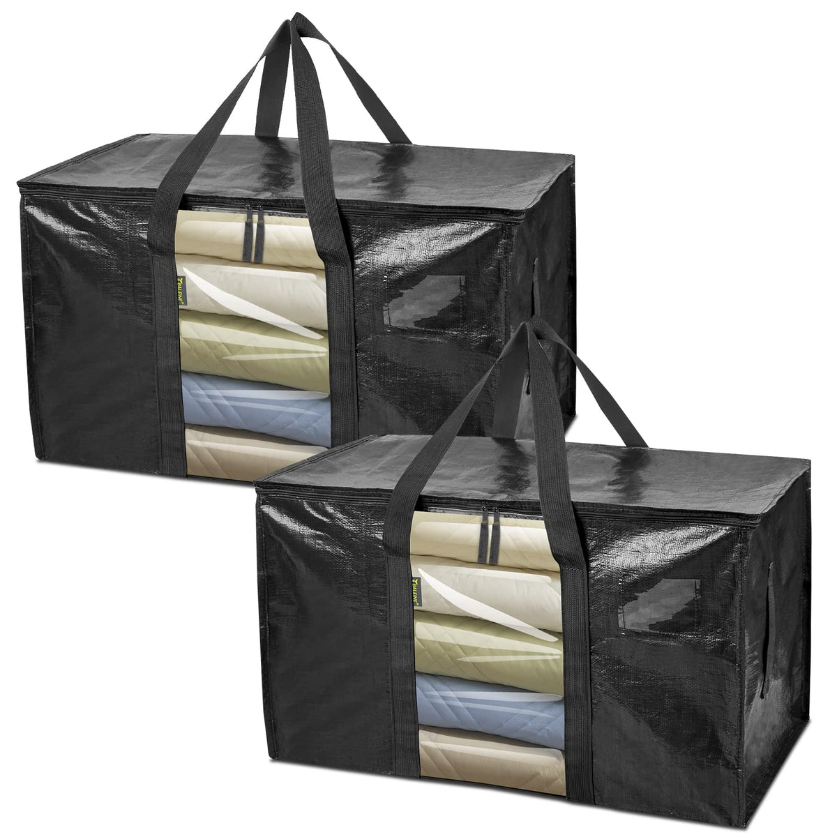 Clear Oversized Storage Bags with Reinforced Handles for Moving